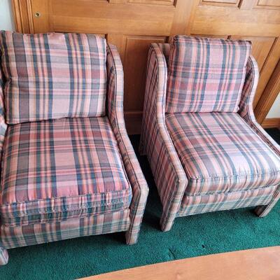 Lot #48: Pair of HICKORY TAVERN by LANE Chairs (Restoration Project) 36" x 31" x 26"