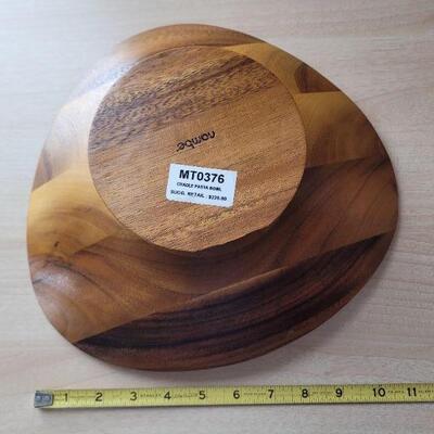 Lot #49: Vintage 11" NAMBÃ‰ Cradle Wood Pasta Bowl