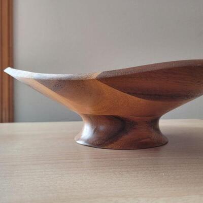 Lot #49: Vintage 11" NAMBÃ‰ Cradle Wood Pasta Bowl