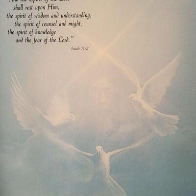 Lot #52: (2) Vintage Religious Art Prints 23.5" x 19.5" 