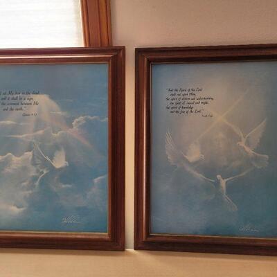 Lot #52: (2) Vintage Religious Art Prints 23.5" x 19.5" 