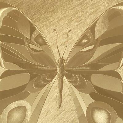 Lot #55: Vintage MANIFESTATIONS INC. Butterfly Art Print 18" x 18" 