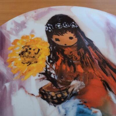 Lot #58: Vintage TED DE GRAZIA "Sunflower Maiden"Art Plate 