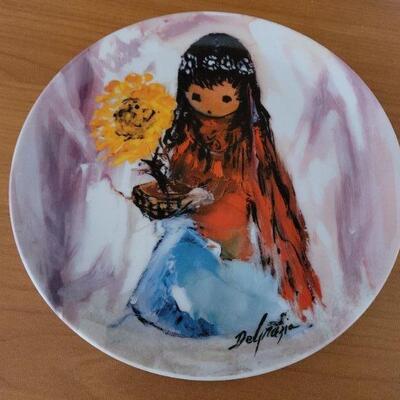 Lot #58: Vintage TED DE GRAZIA "Sunflower Maiden"Art Plate 
