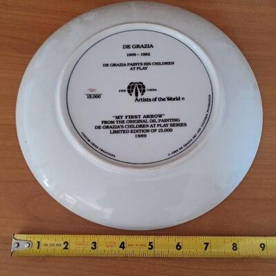 Lot #59: Vintage TED DE GRAZIA "My First Arrow" Fine Art Plate