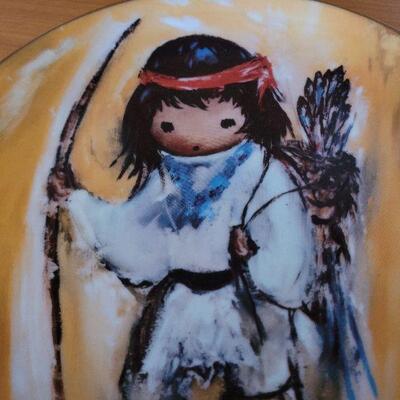 Lot #59: Vintage TED DE GRAZIA "My First Arrow" Fine Art Plate