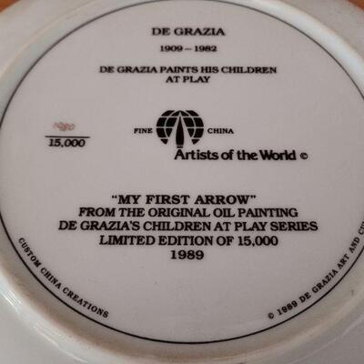 Lot #59: Vintage TED DE GRAZIA "My First Arrow" Fine Art Plate