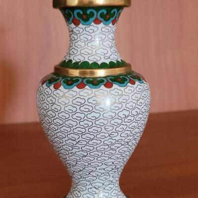 Lot #61: Small Vintage Cloisonne Vase 