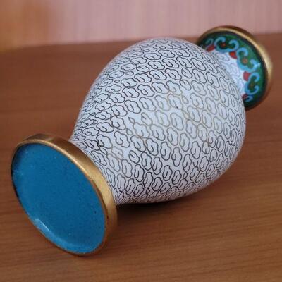 Lot #61: Small Vintage Cloisonne Vase 
