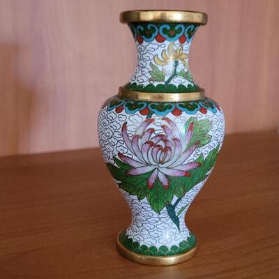 Lot #61: Small Vintage Cloisonne Vase 