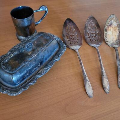 Lot #62: Assortment of Antique and Vintage Silver-plated Creations 