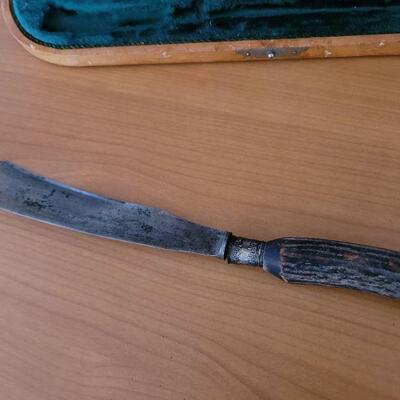 Lot #65: Antique Carving Knife Set w/ Original Case
