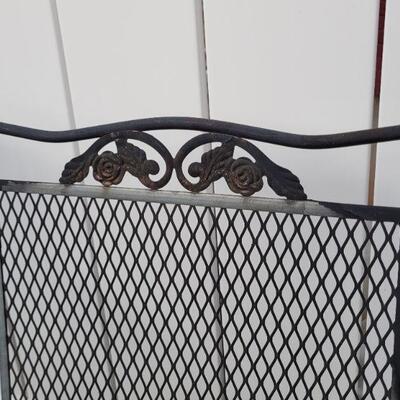 Lot #91: (4) Wrought Iron Black Rocking Outdoor Chairs