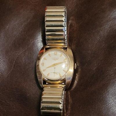 Lot #98: Vintage 31.5mm 1950's LONGINES 14k SOLID GOLD Case Manual Wind Dress Watch - Requires Service 