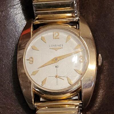 Lot #98: Vintage 31.5mm 1950's LONGINES 14k SOLID GOLD Case Manual Wind Dress Watch - Requires Service 