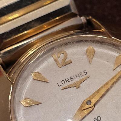 Lot #98: Vintage 31.5mm 1950's LONGINES 14k SOLID GOLD Case Manual Wind Dress Watch - Requires Service 