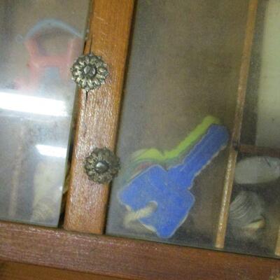 Lot 99 - Vintage Solid Wood Type Set Drawer Shadow Box