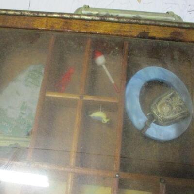 Lot 99 - Vintage Solid Wood Type Set Drawer Shadow Box