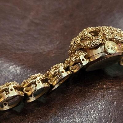 Lot #99: RARE ROLEX Ladies 14k Solid Gold Case and Bracelet Manual Wind Dress Watch TESTED A+