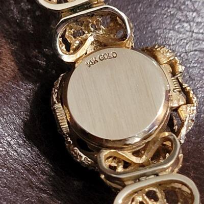 Lot #99: RARE ROLEX Ladies 14k Solid Gold Case and Bracelet Manual Wind Dress Watch TESTED A+