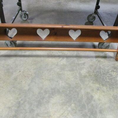 Lot 104 - Large Heart Designed Quilt Shelf 