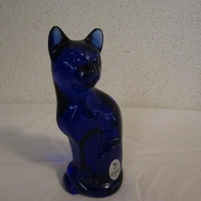 Blue Glass Fenton Cat 5