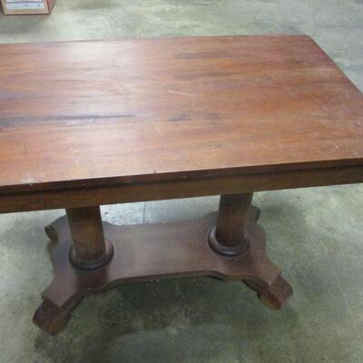 Lot 108 -Vintage Empire Style Solid Wood Entertainment Table 