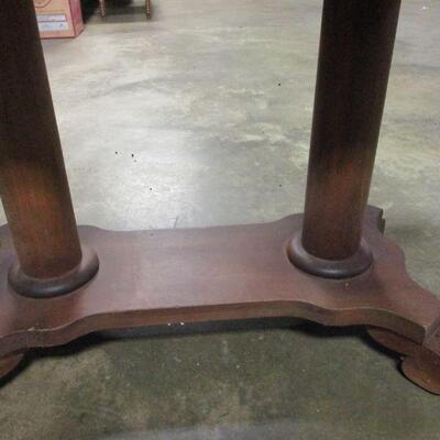 Lot 108 -Vintage Empire Style Solid Wood Entertainment Table 