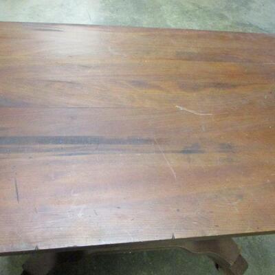 Lot 108 -Vintage Empire Style Solid Wood Entertainment Table 