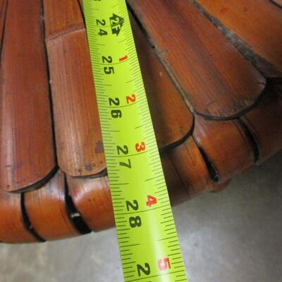 Lot 110 - Round Wood Wall Display 