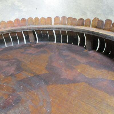Lot 110 - Round Wood Wall Display 