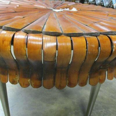 Lot 110 - Round Wood Wall Display 