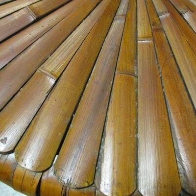 Lot 110 - Round Wood Wall Display 