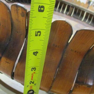 Lot 110 - Round Wood Wall Display 