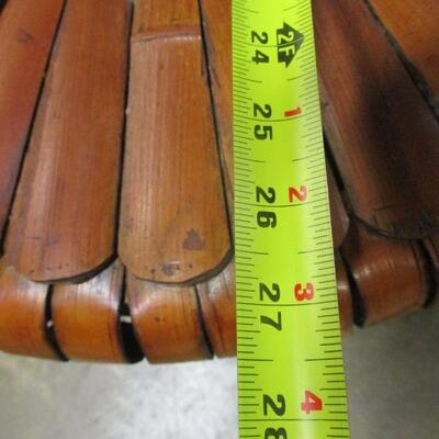 Lot 110 - Round Wood Wall Display 