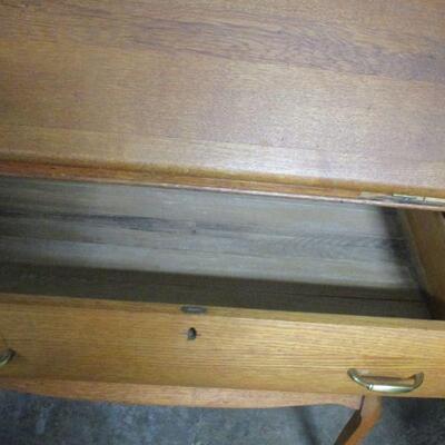 Lot 111 - Vintage Solid Oak Secretary  Desk 