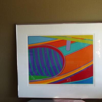 CLAYTON POND SERIOGRAPH OF 17 COLORS ABSTRACT 