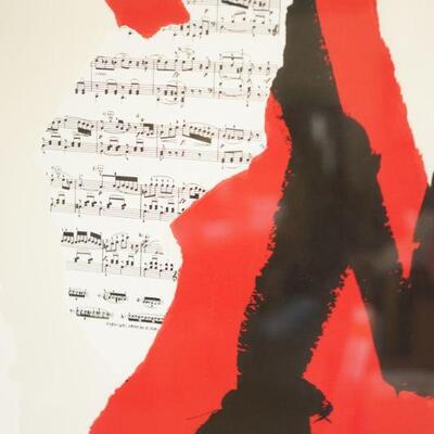 ROBERT MOTHERWELL LITHOGRAPH MOSTLY MOZART LINCOLN CENTER FESTIVAL - FRAMED 