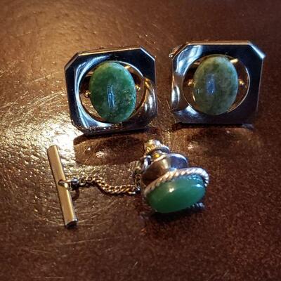 Lot 110: 2 Sets of Cufflinks & Tie Pins