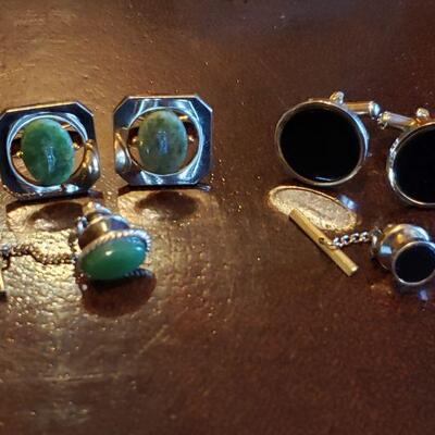 Lot 110: 2 Sets of Cufflinks & Tie Pins