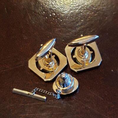 Lot 110: 2 Sets of Cufflinks & Tie Pins
