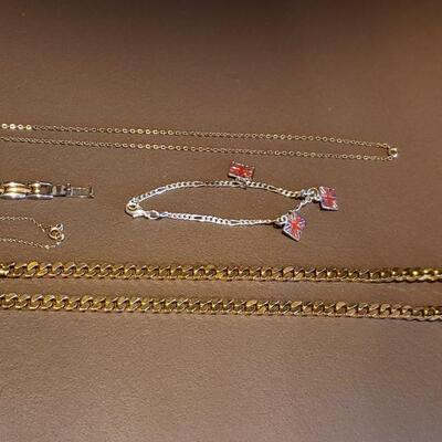Lot 115: Necklaces, Watch, and Bracelets lot