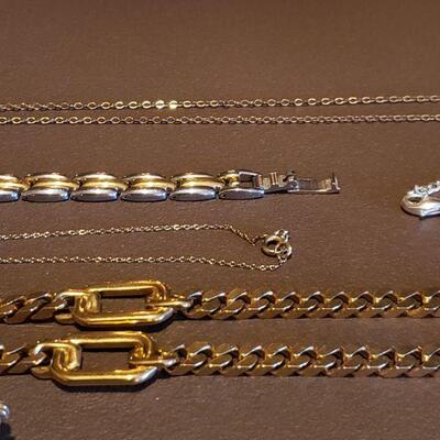 Lot 115: Necklaces, Watch, and Bracelets lot