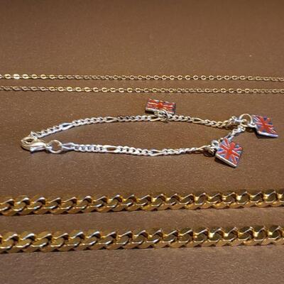 Lot 115: Necklaces, Watch, and Bracelets lot