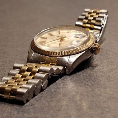 Lot 117: Vintage 1970's/80's ROLEX Automatic Oyster Perpetual DATEJUST w/ 14k Gold Fluted Bezel & Original JUBILEE Bracelet...