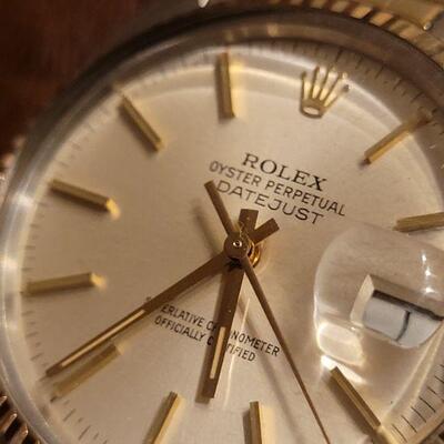 Lot 117: Vintage 1970's/80's ROLEX Automatic Oyster Perpetual DATEJUST w/ 14k Gold Fluted Bezel & Original JUBILEE Bracelet...