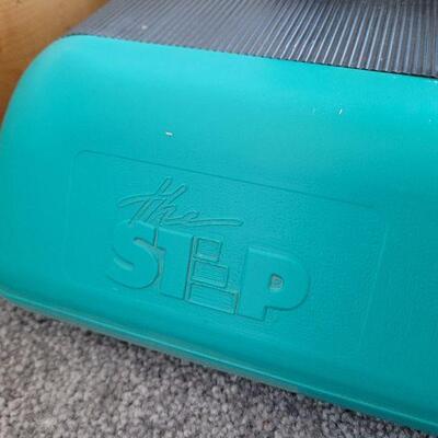 Lot #124: Assorted Exercise Equipment (Step, Barbells, etc.)