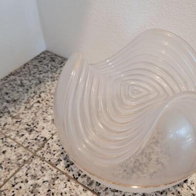 Lot #131: Vintage ABSTRACT Art Glass Container Mid Century Modern 