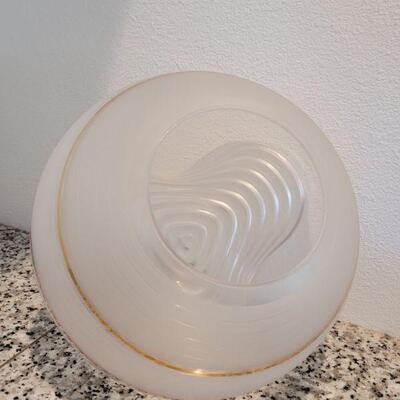 Lot #131: Vintage ABSTRACT Art Glass Container Mid Century Modern 