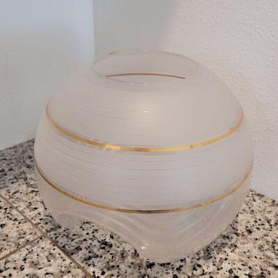 Lot #131: Vintage ABSTRACT Art Glass Container Mid Century Modern 